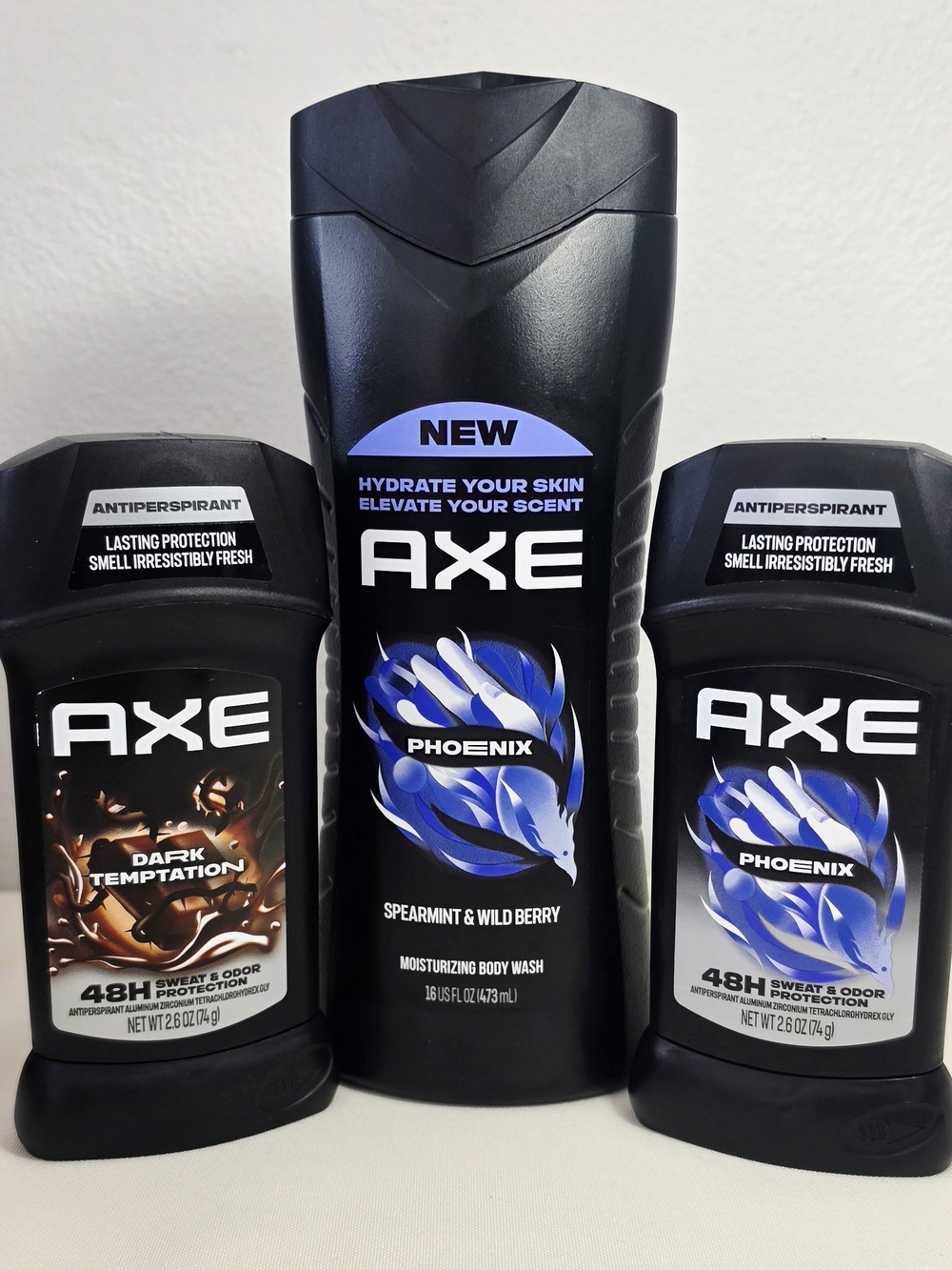 AXE Phoenix Moisturizing Body Wash & Antiperspirant Set - Black